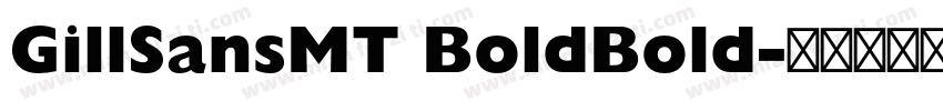 GillSansMT BoldBold字体转换